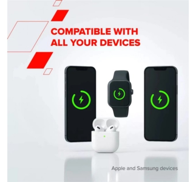 Canyon Зарядний пристрій Canyon 4-in-1 wireless charging stand 30W + cable 1.0m black (CNS-WCS405BW/A)