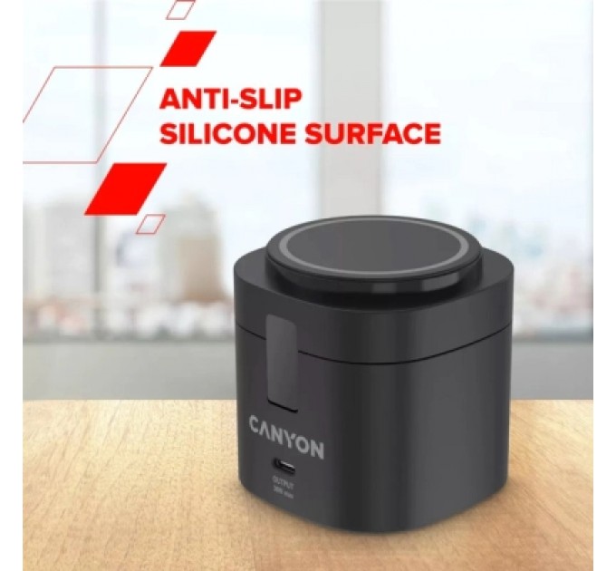 Canyon Зарядний пристрій Canyon 4-in-1 wireless charging stand 30W + cable 1.0m black (CNS-WCS405BW/A)