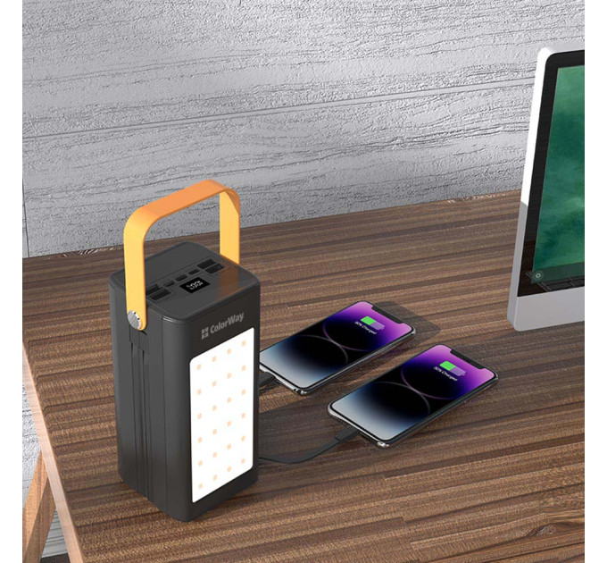 ColorWay Універсальна мобільна батарея ColorWay LCD/Lamp 80000mAh Black (CW-PB800LPA8BK-PDD)