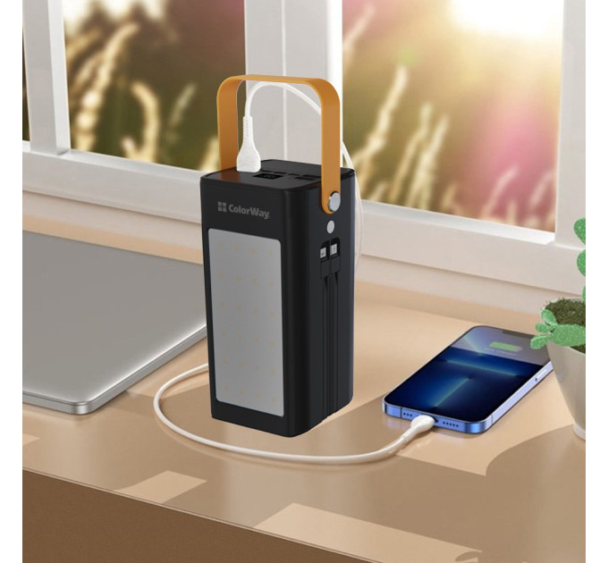 ColorWay Універсальна мобільна батарея ColorWay LCD/Lamp 80000mAh Black (CW-PB800LPA8BK-PDD)