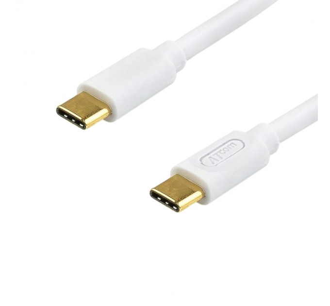 Atcom Кабель Atcom USB Type-C - USB Type-C (M/M), 60 W, 3 А, 1.8 м, White (AT-C18)