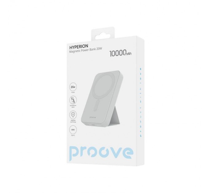 Proove Універсальна мобільна батарея Proove Hyperion Qi 20W 10000mAh White (PBHN15020002)