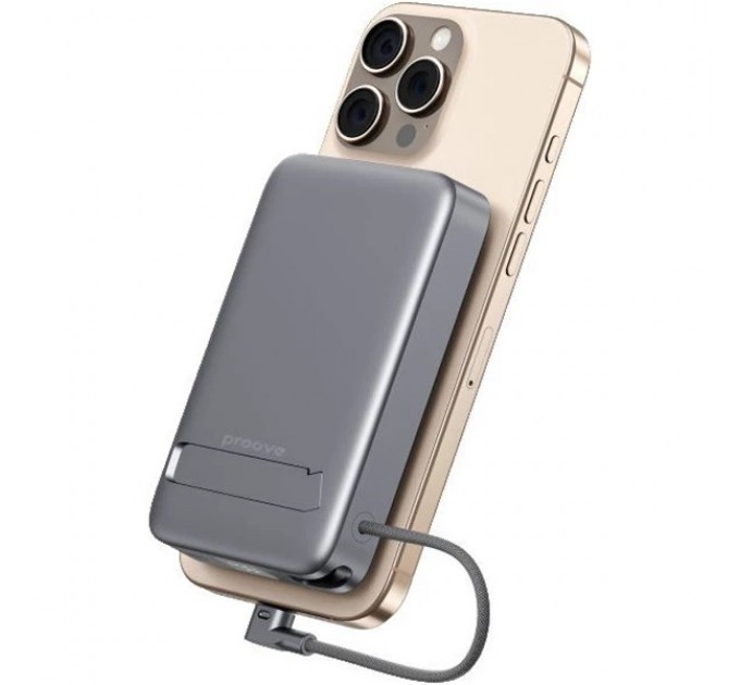 Proove Універсальна мобільна батарея Proove OverPower 35W 10000mAh Qi2 Gray (PBOP35012105)