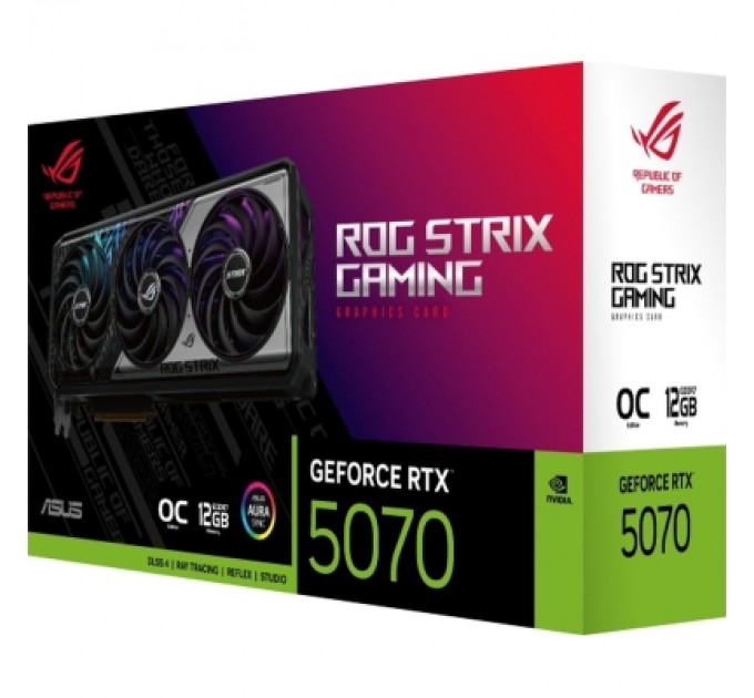 ASUS Відеокарта ASUS GeForce RTX5070 12Gb ROG STRIX GAMING OC (ROG-STRIX-RTX5070-O12G-GAMING)