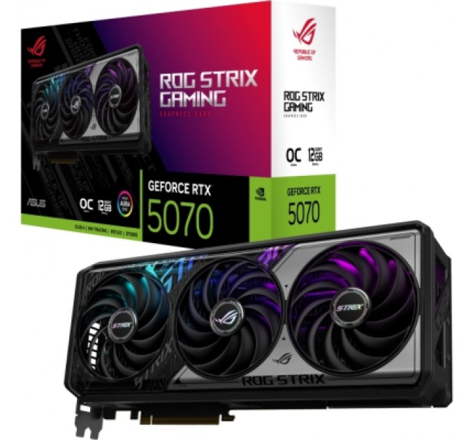 ASUS Відеокарта ASUS GeForce RTX5070 12Gb ROG STRIX GAMING OC (ROG-STRIX-RTX5070-O12G-GAMING)