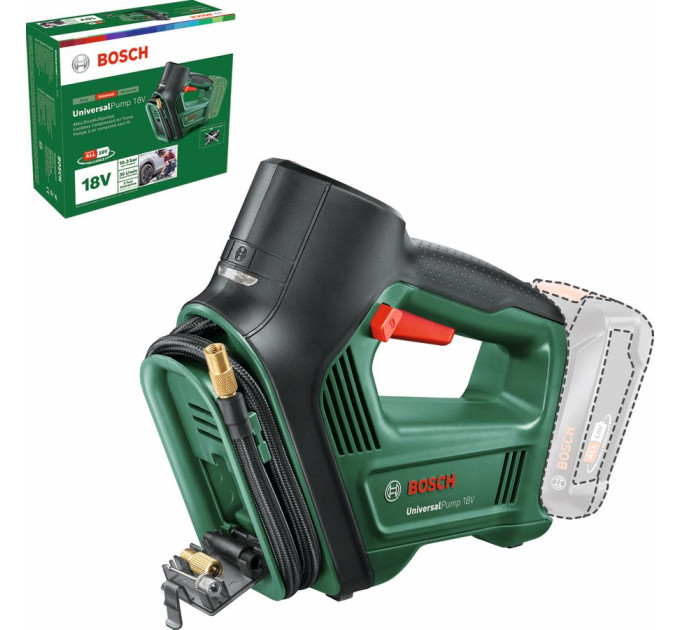 Bosch Автомобільний компресор Bosch UniversalPump, 18 В, (без АКБ та ЗП) (0.603.947.100)