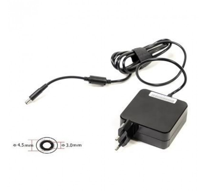 Блок живлення до ноутбуку PowerPlant DELL 220V, 19.5V 65W 3.34A (4.5*3.0) wall mount (WM-DL65G4530)