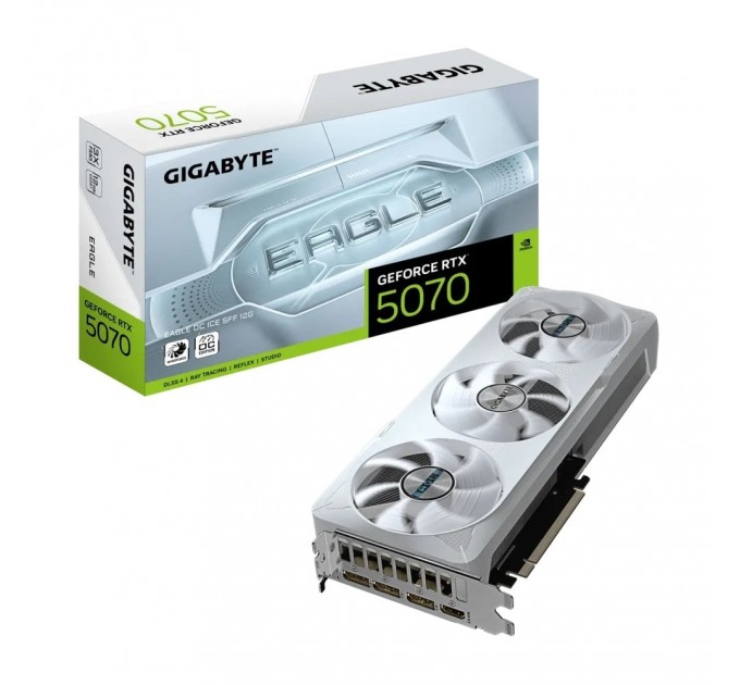 GIGABYTE Відеокарта GF RTX 5070 12GB GDDR7 Eagle OC Ice Gigabyte (GV-N5070EAGLEOC ICE-12GD)