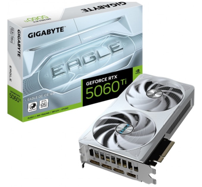 GIGABYTE Відеокарта GIGABYTE GeForce RTX5060Ti 16Gb EAGLE OC ICE (GV-N506TEAGLEOC ICE-16GD)