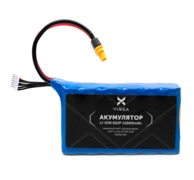 Vinga Акумулятор для дрона Vinga Li-ion 6S2P 11000mAh з балансувальним дротом (JHY Li-Ion 21700 5500mAh) (V6S2P-11000MAH)
