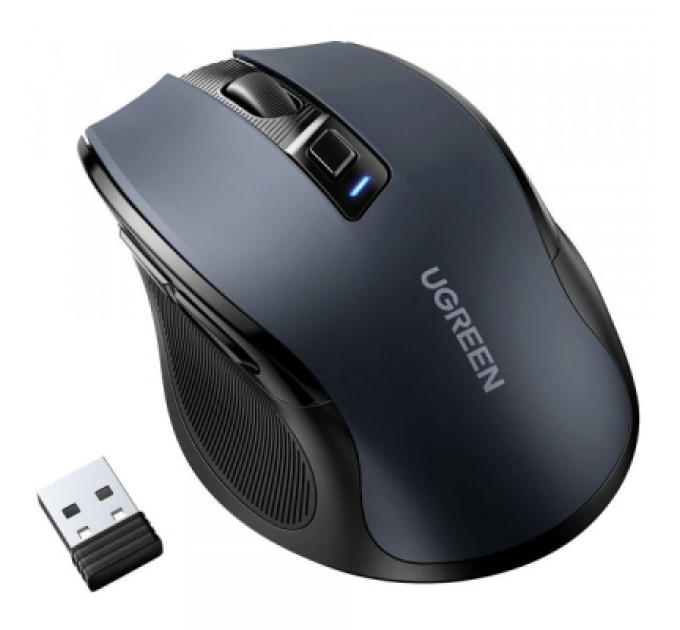 Ugreen Мишка Ugreen MU006 Ergonomic Wireless Gray/Black (15063)