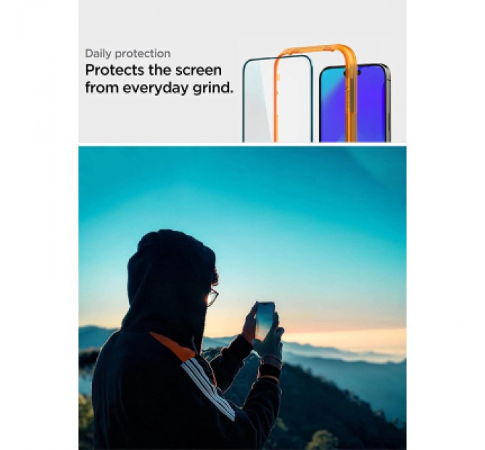 Spigen Скло захисне Spigen Apple Iphone 14 Pro Glas tR Align Master FC (2 Pack), Black (AGL05216)