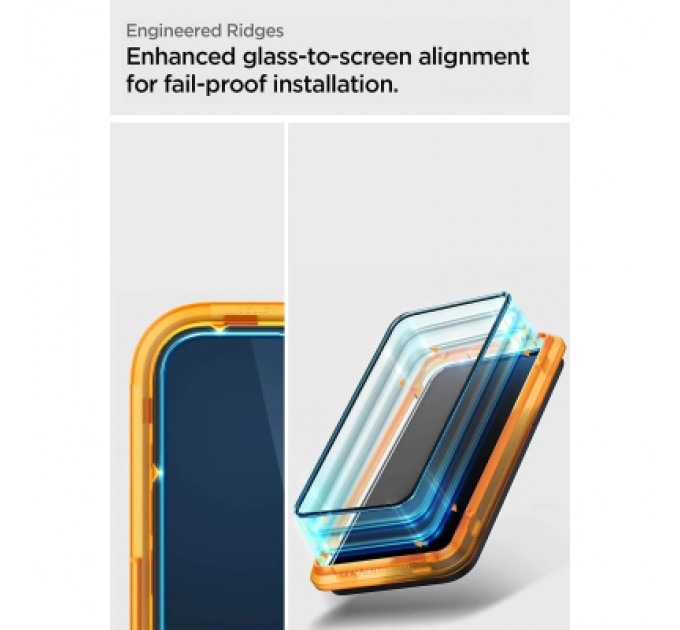 Spigen Скло захисне Spigen Apple Iphone 14 Pro Glas tR Align Master FC (2 Pack), Black (AGL05216)