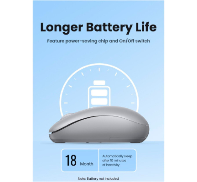 Ugreen Мишка Ugreen MU105 Wireless Gray (90669)