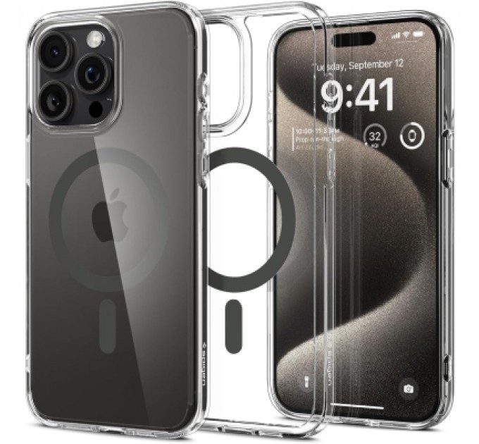 Spigen Чохол до мобільного телефона Spigen Apple iPhone 15 Pro Max Ultra Hybrid MagFit Graphite (ACS06577)