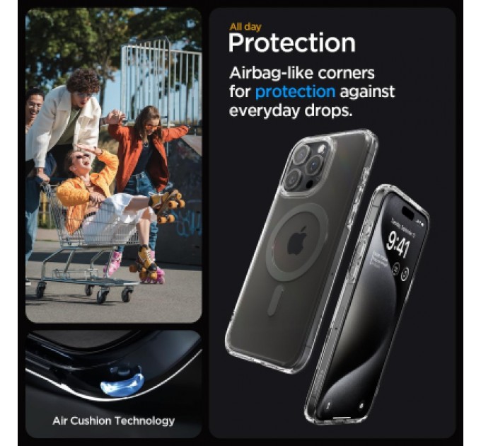 Spigen Чохол до мобільного телефона Spigen Apple iPhone 15 Pro Max Ultra Hybrid MagFit Graphite (ACS06577)