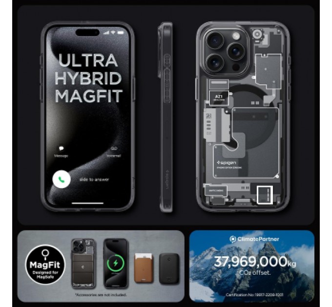 Spigen Чохол до мобільного телефона Spigen Apple iPhone 15 Pro Max Ultra Hybrid MagFit Zero One (ACS06582)