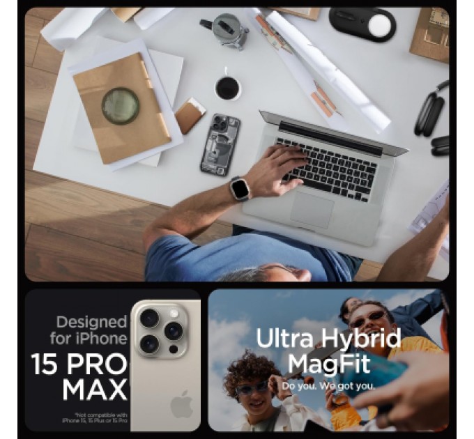 Spigen Чохол до мобільного телефона Spigen Apple iPhone 15 Pro Max Ultra Hybrid MagFit Zero One (ACS06582)
