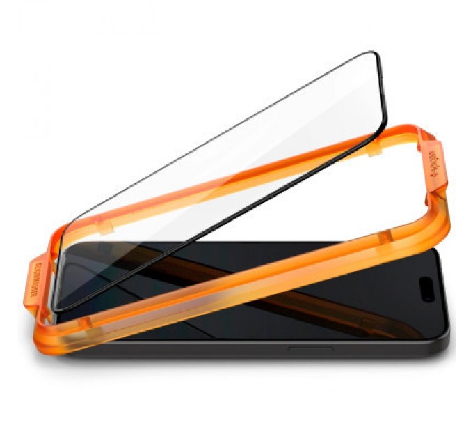 Spigen Скло захисне Spigen Apple iPhone 15 Glas.tR AlignMaster FC Black (2P) (AGL06906)