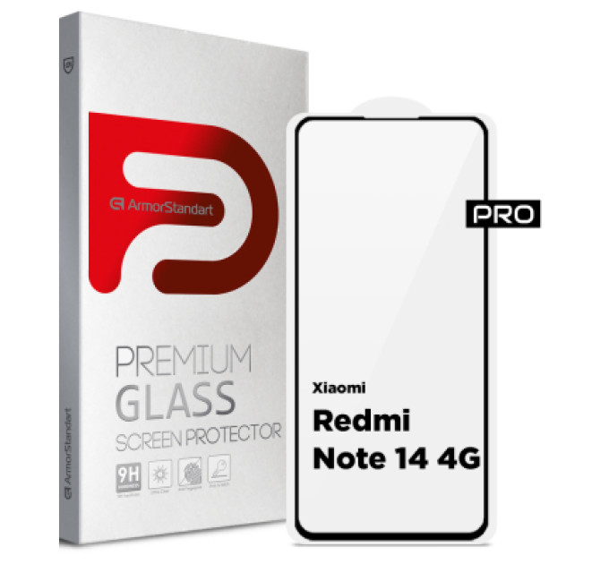 Armorstandart Скло захисне Armorstandart Pro Xiaomi Redmi Note 14 4G Black (ARM79679)