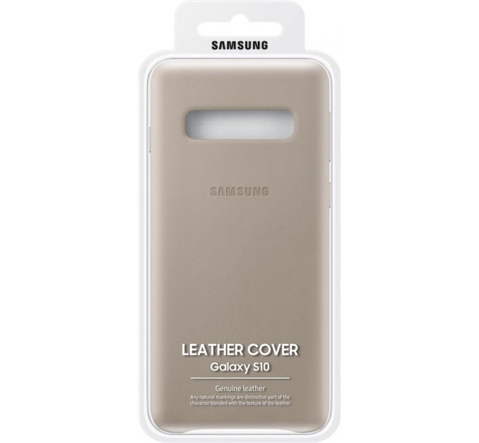 Samsung Чохол-накладка Samsung Leather Cover для Samsung Galaxy S10 SM-G973 Gray (EF-VG973LJEGRU)