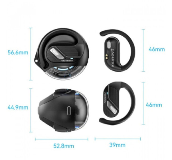 Vention Навушники Vention OpenBeat O12 Black (NBUB0)