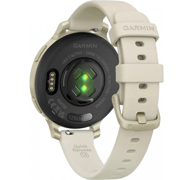Garmin Смарт-годинник Garmin Lily 2 Active Lunar Gold with Bone Silicone Band (010-02891-50)