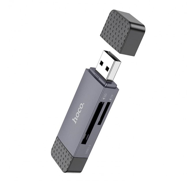 HOCO Кардрідер Hoco HB45 Spirit 2-in-1 USB-USB Type-C 3.0 Black (6942007620529)