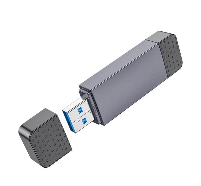 HOCO Кардрідер Hoco HB45 Spirit 2-in-1 USB-USB Type-C 3.0 Black (6942007620529)