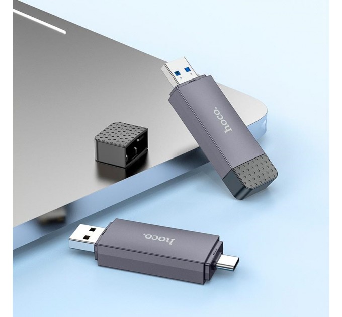 HOCO Кардрідер Hoco HB45 Spirit 2-in-1 USB-USB Type-C 3.0 Black (6942007620529)