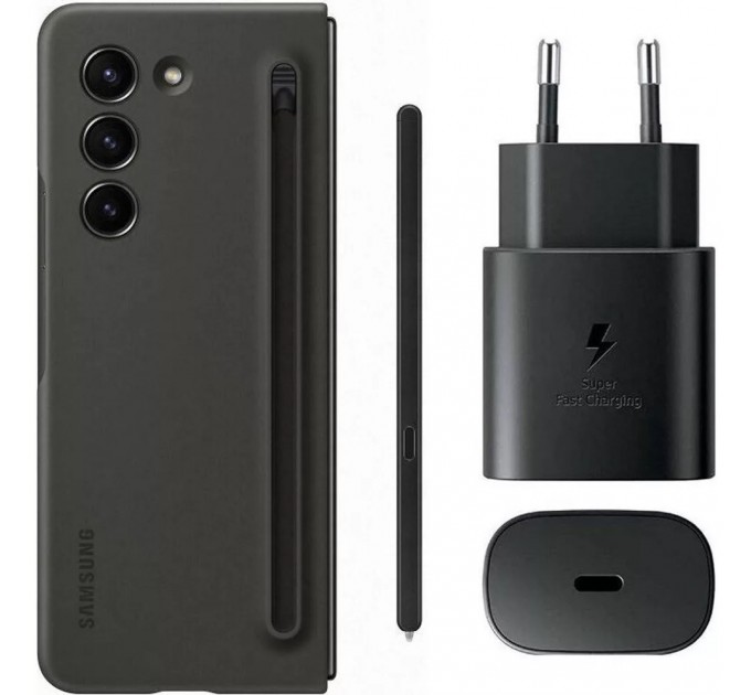 Samsung Чохол-накладка Samsung Slim Cover with Pen & TA 25W для Samsung Galaxy Fold 5 SM-F946 Black (EF-OF94KKBEGWW)