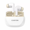 Canyon Навушники Canyon Hexagon 7 TWS ANC+ENC Wireless Charge White/Beige (CNS-TWS7WB)