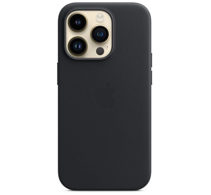 Apple Чохол-накладка Apple Leather Case with MagSafe для Apple iPhone 14 Pro Midnight (MPPG3)