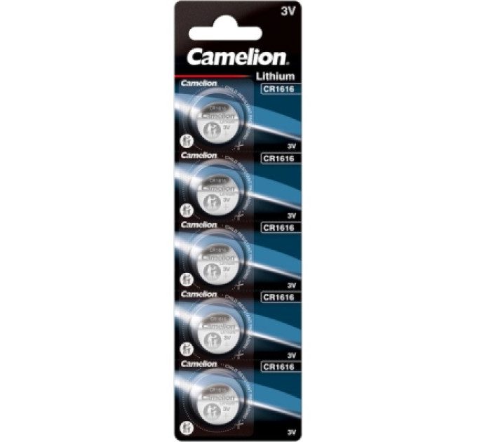 Camelion Батарейка CR 1616 Lithium * 5 Camelion (CR1616-BP5)