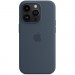 Apple Чохол-накладка Apple Silicone Case with MagSafe для Apple iPhone 14 Pro Storm Blue (MPTF3)