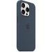 Apple Чохол-накладка Apple Silicone Case with MagSafe для Apple iPhone 15 Pro Storm Blue (MT1D3)