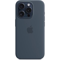 Чохол-накладка Apple Silicone Case with MagSafe для Apple iPhone 15 Pro Storm Blue (MT1D3)