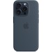 Apple Чохол-накладка Apple Silicone Case with MagSafe для Apple iPhone 15 Pro Storm Blue (MT1D3)