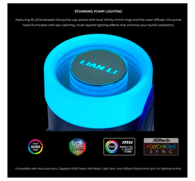 Lian Li Система рідинного охолодження Lian Li GA II Lite 240P, Black (G89.GA2L24PB.00)