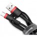 Baseus Дата кабель USB 2.0 AM to USB-C 3.0m 3A red-black Baseus (CATKLF-U91)