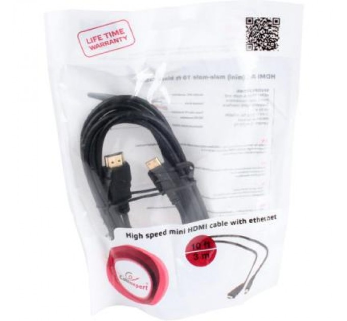 Cablexpert Кабель мультимедійний HDMI A to HDMI C (mini), 3.0m Cablexpert (CC-HDMI4C-10)