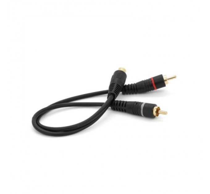 Voltronic Кабель мультимедійний 1xRCA F to 2xRCA M 0.2m black Voltronic (YT-RCA(F)/2хRCA(M)-0,2CuB)