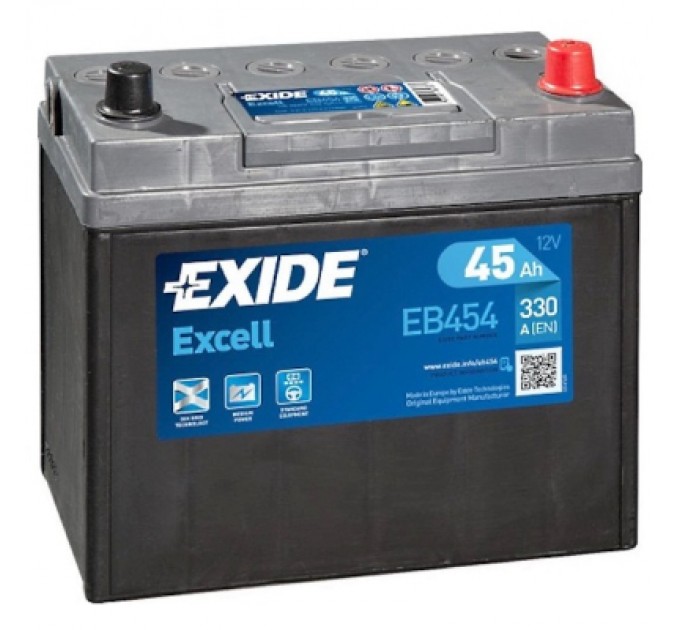 EXIDE Акумулятор автомобільний EXIDE EXCELL 45A (EB454)