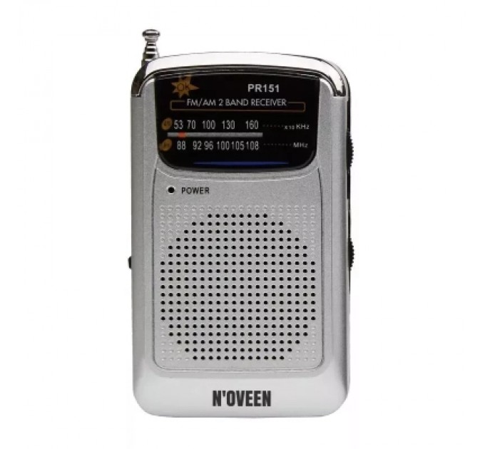 Портативний радіоприймач N'oveen PR151 Silver (RL070856)