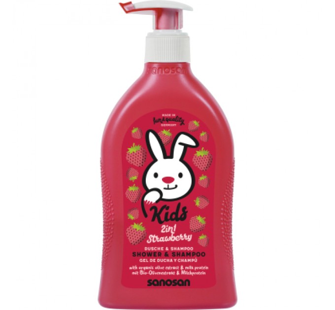 Sanosan Дитячий шампунь Sanosan Kids з ароматом полуниці 400 мл (4003583212880)