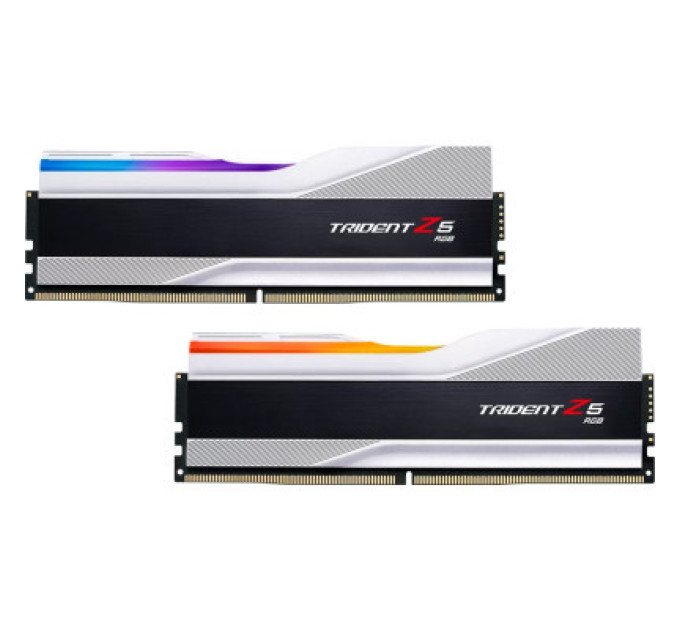G.Skill Модуль пам'яті для комп'ютера DDR5 32GB (2x16GB) 8000 MHz Trident Z5 RGB Silver G.Skill (F5-8000J3848H16GX2-TZ5RS)