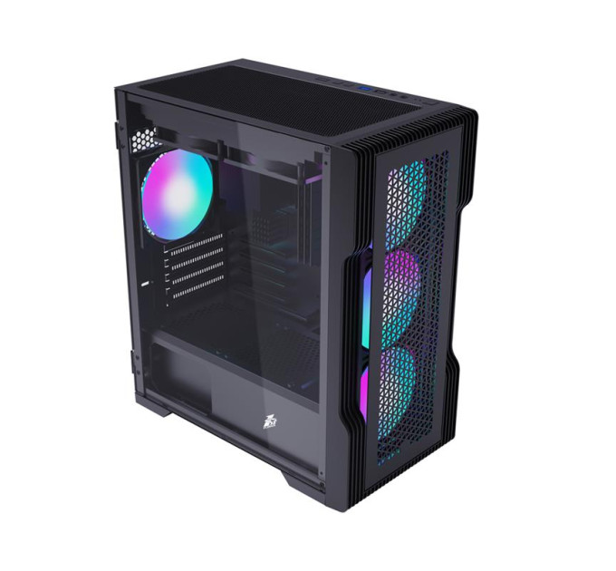 1stPlayer Корпус 1stPlayer T3-BK-4F1 Black без БЖ