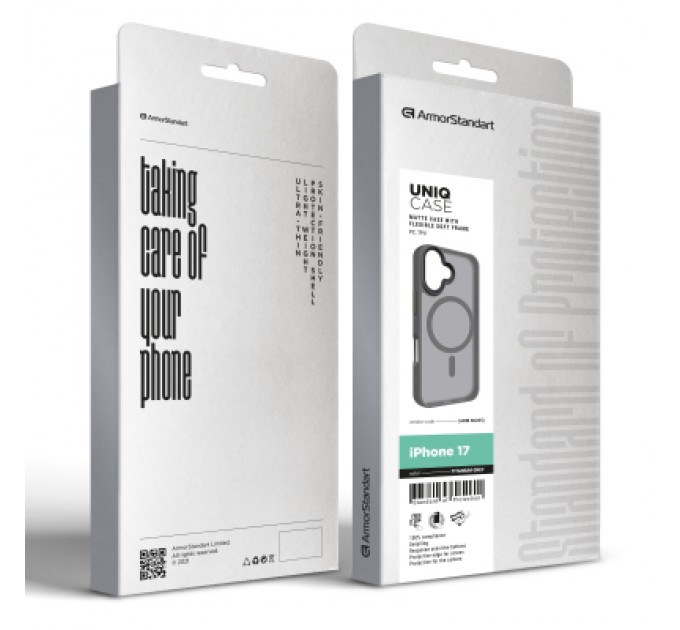 Armorstandart Чохол до мобільного телефона Armorstandart Uniq MagCase Apple iPhone 17 Titanium Grey (ARM86265)