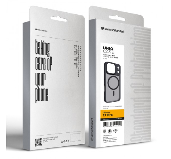 Armorstandart Чохол до мобільного телефона Armorstandart Uniq MagCase Apple iPhone 17 Pro Black (ARM86266)