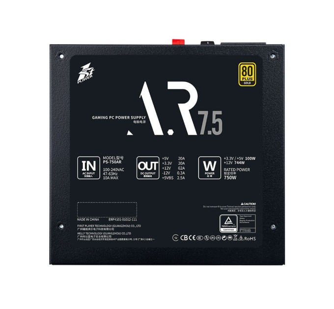 1stPlayer Блок живлення 1stPlayer PS-750AR (AR-GLD-750-BK-EU) 750W